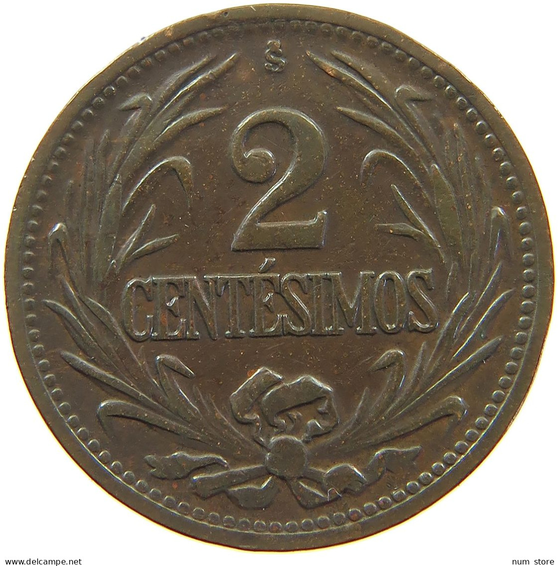 URUGUAY 2 CENTESIMOS 1943 #s004 0183 - Uruguay