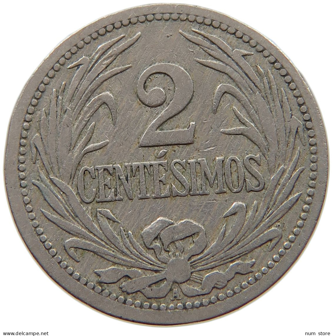 URUGUAY 2 CENTESIMOS 1909 #c049 0211 - Uruguay