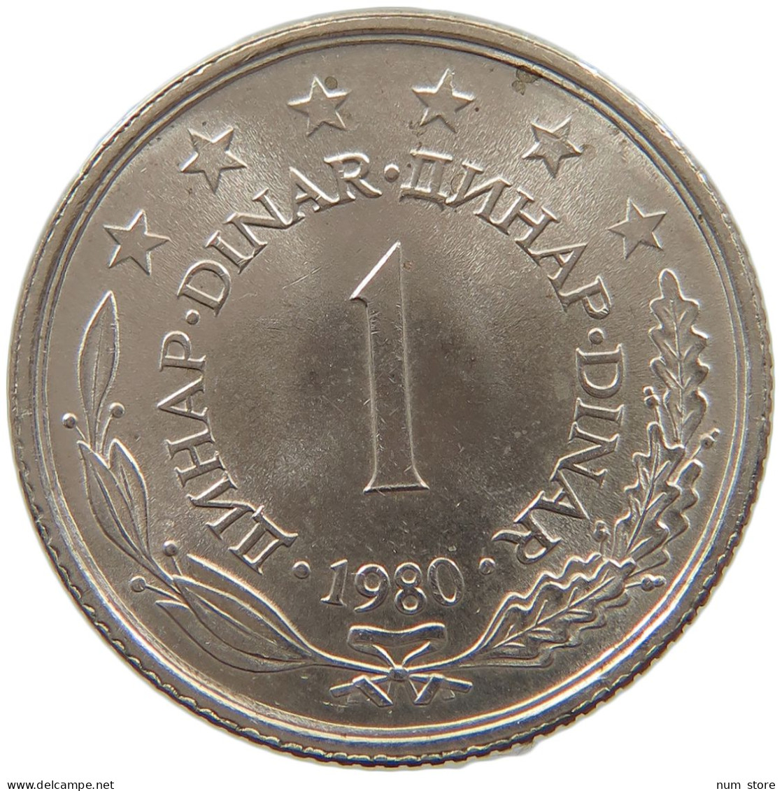 YUGOSLAVIA 1 DINAR 1980 TOP #c078 0099 - Yougoslavie