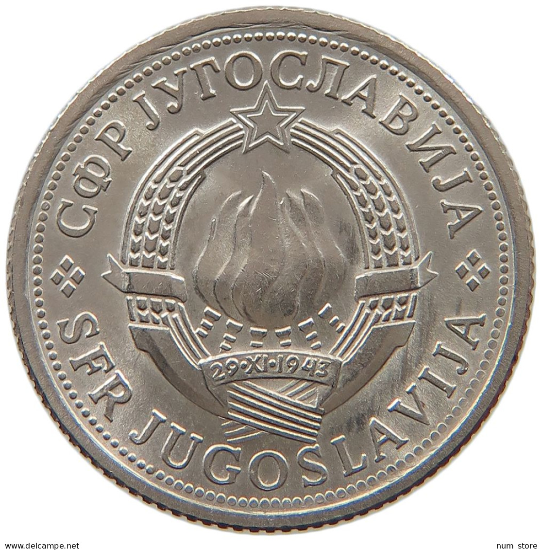 YUGOSLAVIA 1 DINAR 1976 FAO #a046 0097 - Yougoslavie