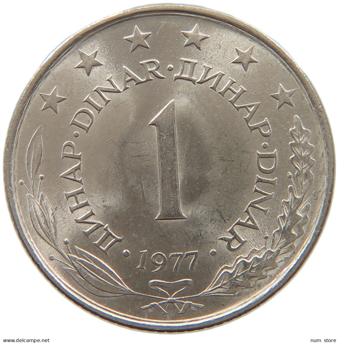 YUGOSLAVIA 1 DINAR 1977 TOP #c078 0097 - Yougoslavie