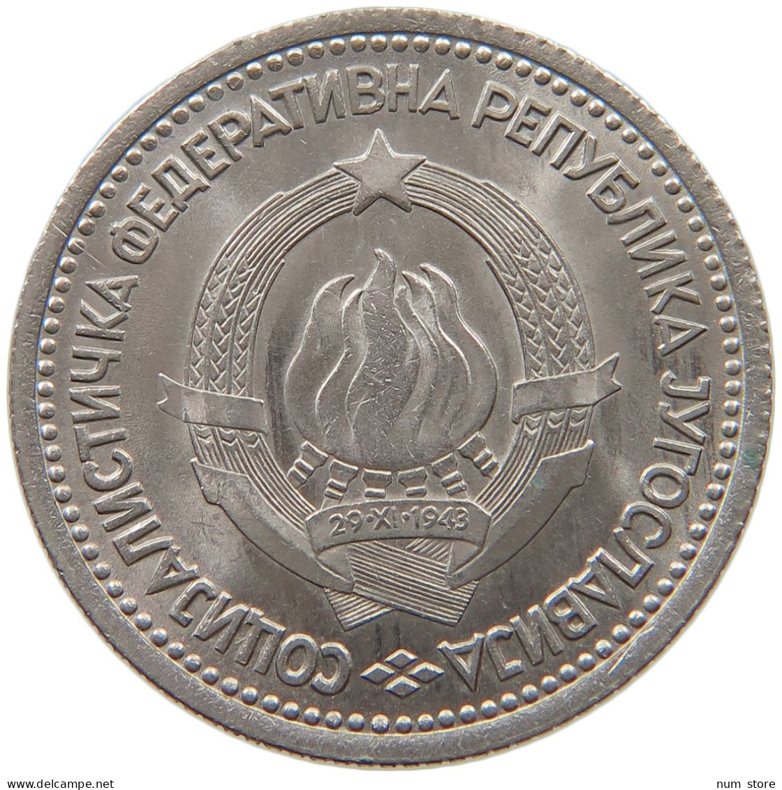 YUGOSLAVIA 1 DINAR 1965 TOP #a034 0637 - Yougoslavie