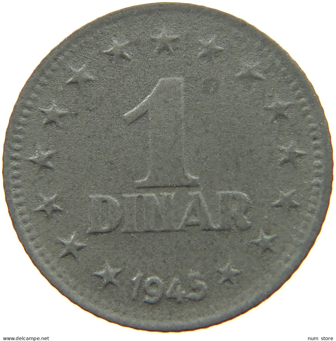 YUGOSLAVIA 1 DINAR 1945 #s042 0359 - Yougoslavie