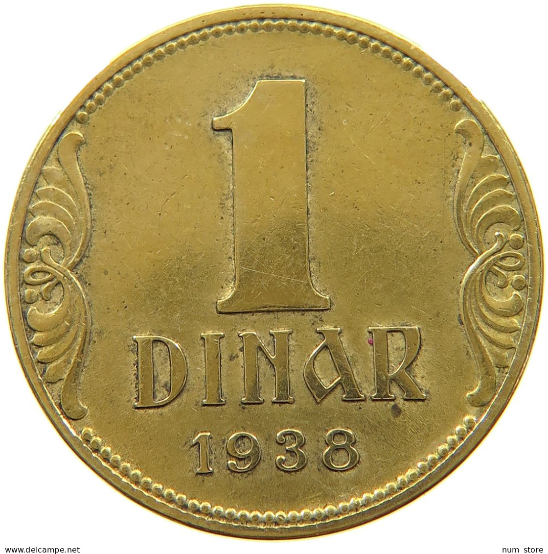 YUGOSLAVIA 1 DINAR 1938 #a021 0105 - Yougoslavie