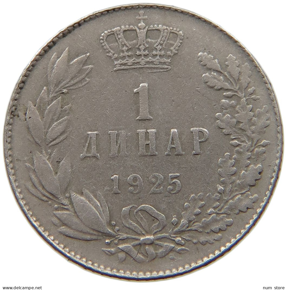 YUGOSLAVIA 1 DINAR 1925 #s067 0549 - Yougoslavie