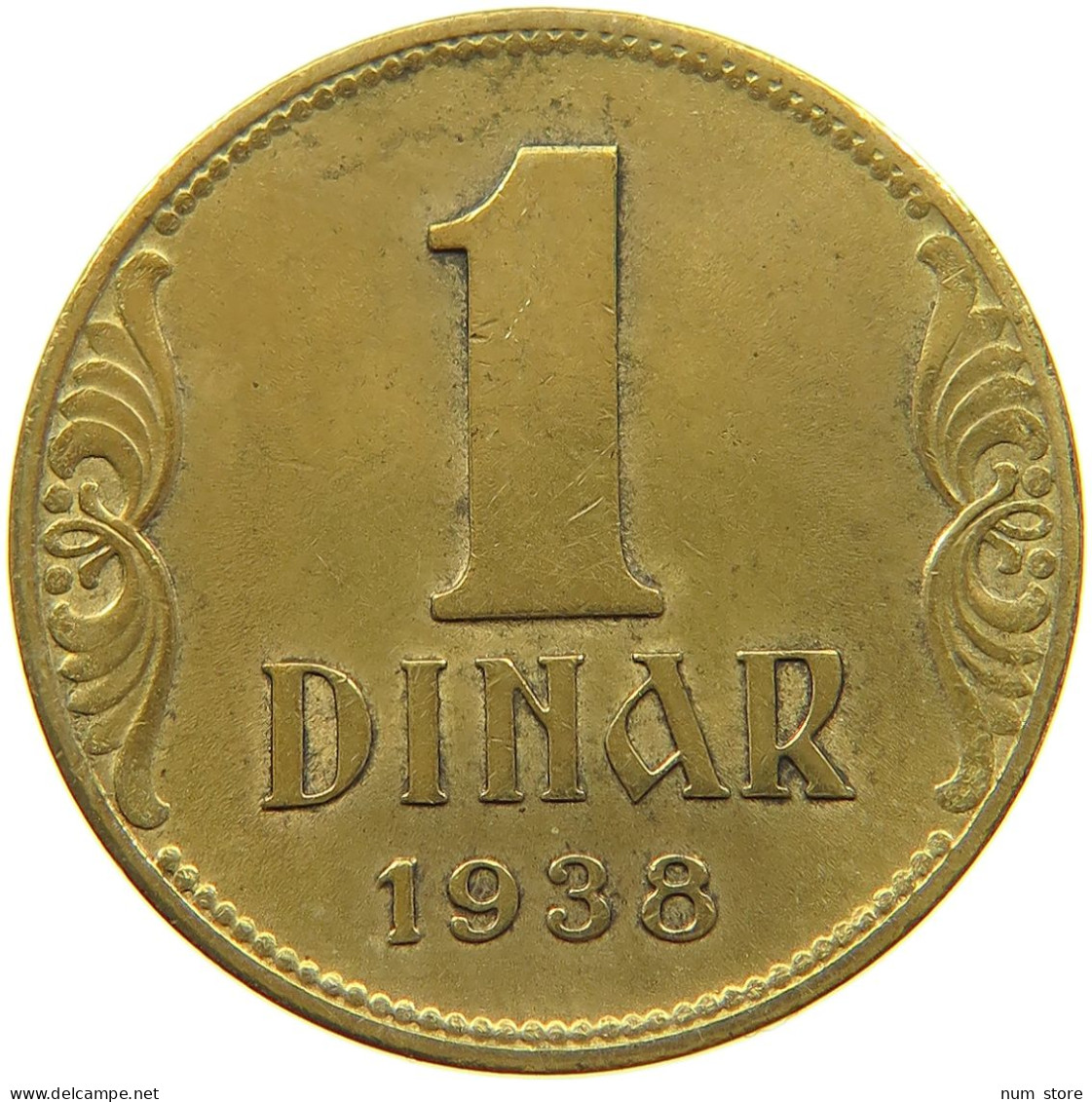 YUGOSLAVIA 1 DINAR 1938 #a021 0101 - Yougoslavie
