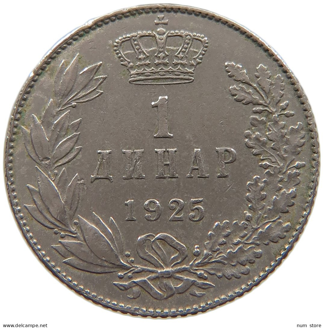 YUGOSLAVIA 1 DINAR 1925 #a080 0193 - Yougoslavie