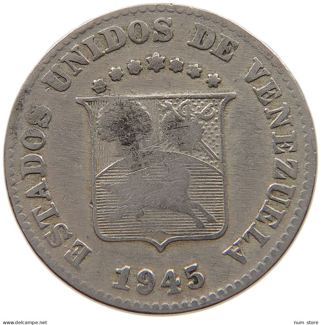 VENEZUELA 5 CENTIMOS 1945 #s061 0465 - Venezuela