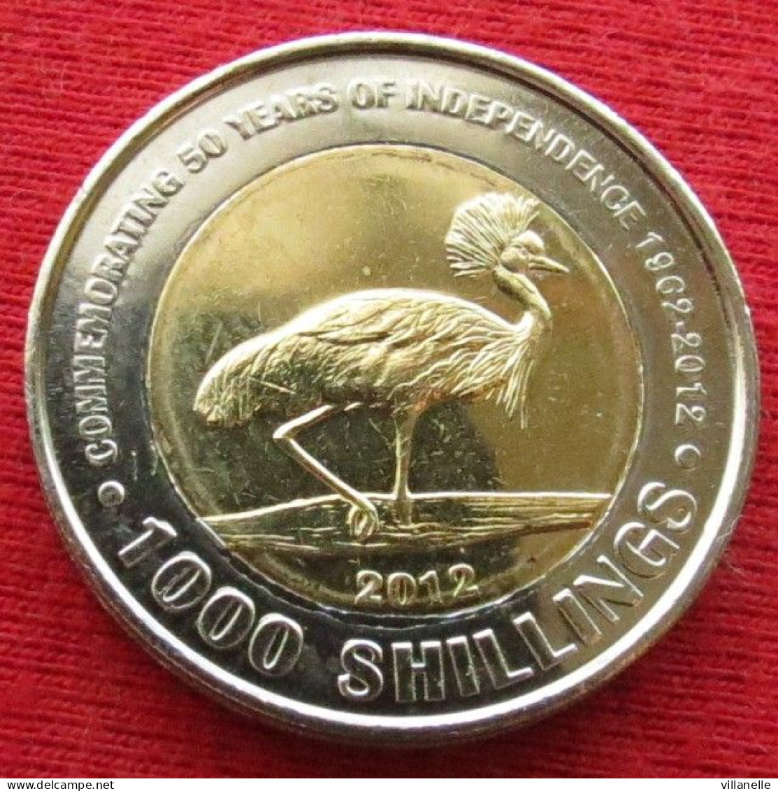 Uganda 1000 Shilling 2012 Independence Bitrd Ouganda Oeganda UNC ºº - Oeganda