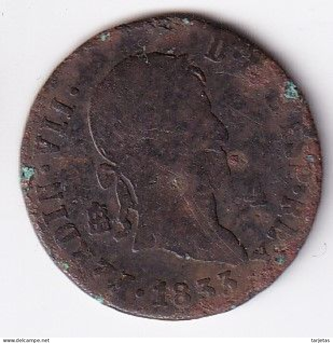 MONEDA DE ESPAÑA DE 4 MARAVEDIS DE FERNANDO VII DEL AÑO 1833 (COIN) - Monnaies Provinciales