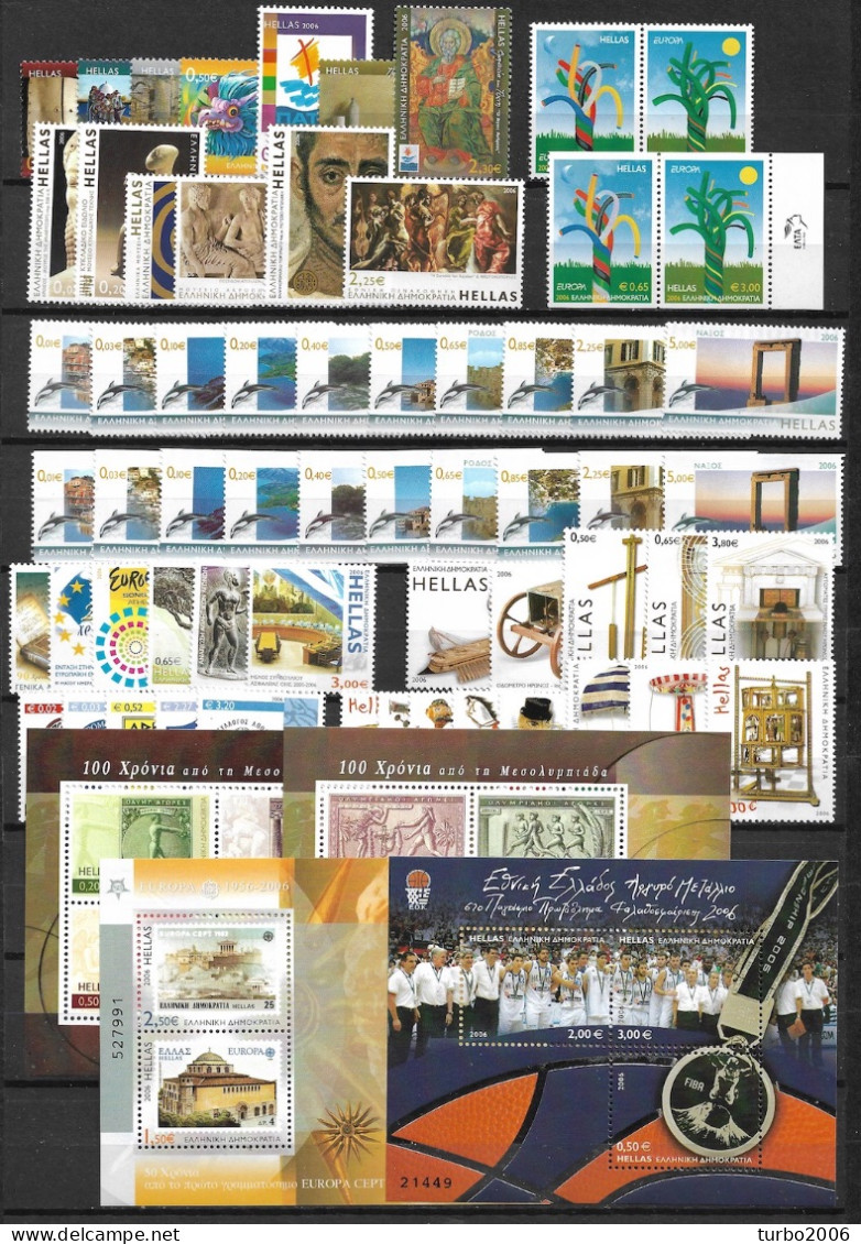 GREECE 2006 Complete All Sets MNH Vl. 2321 / 2369 + A Including Blocks B 38 / 41 - Ganze Jahrgänge