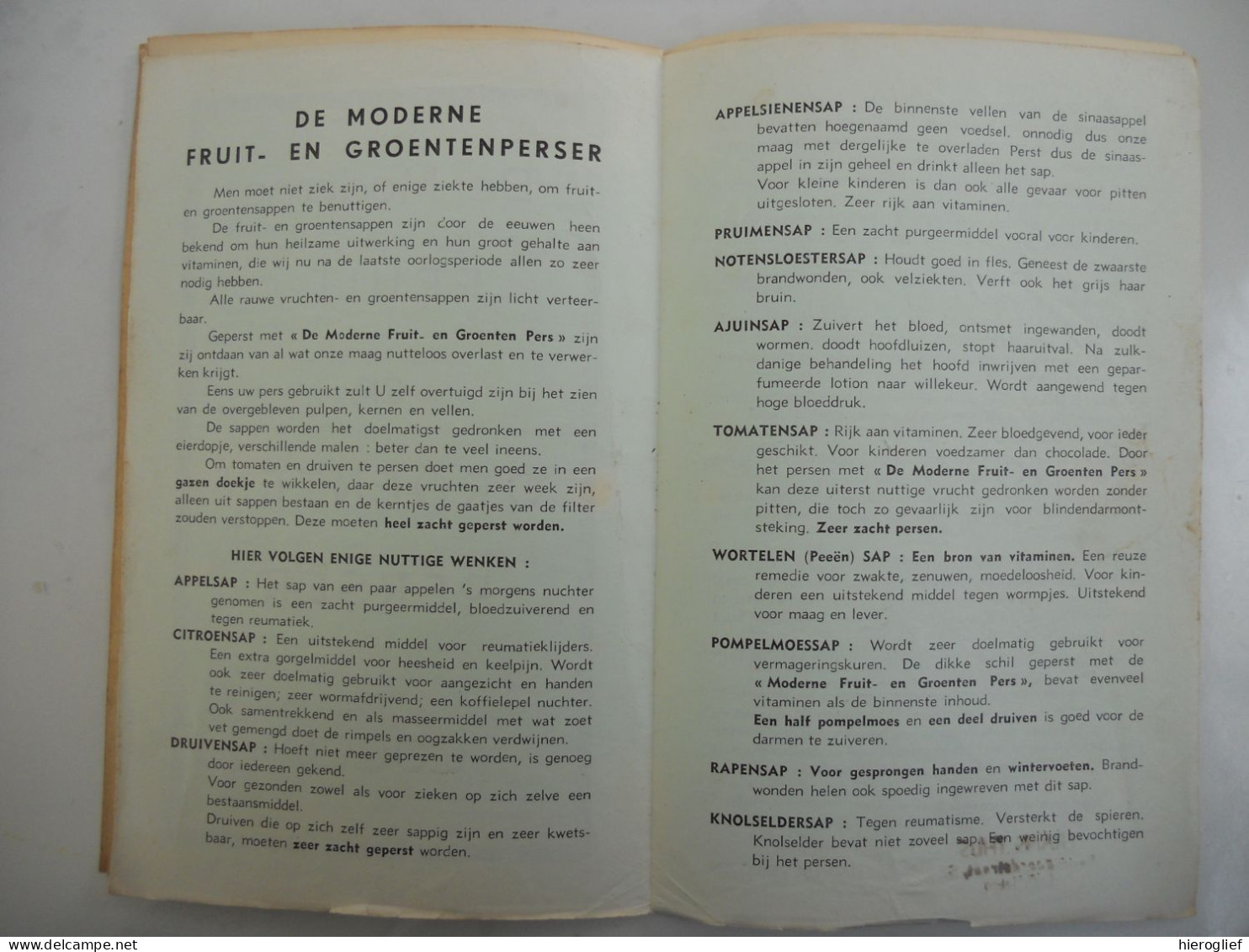 Klein Gezondheids- En Schoonheidsboek - 100 Rauwkost Recepten - Cocco Presse Jaren '50/'60 Gezondheid Voeding - Practical