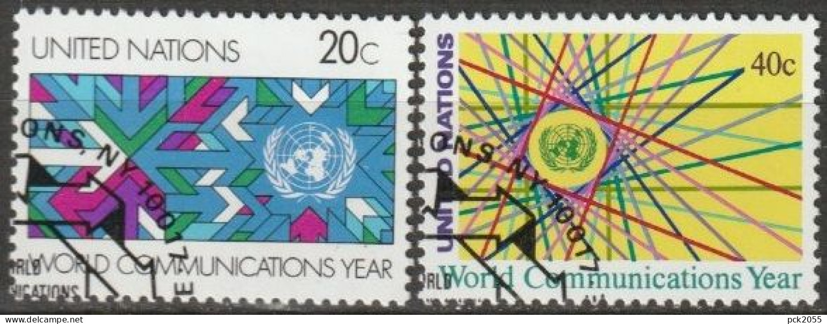 UNO New York 1983 MiNr.415 - 416 O Gestempelt Weltkommunikationsjahr ( 5071  ) - Oblitérés