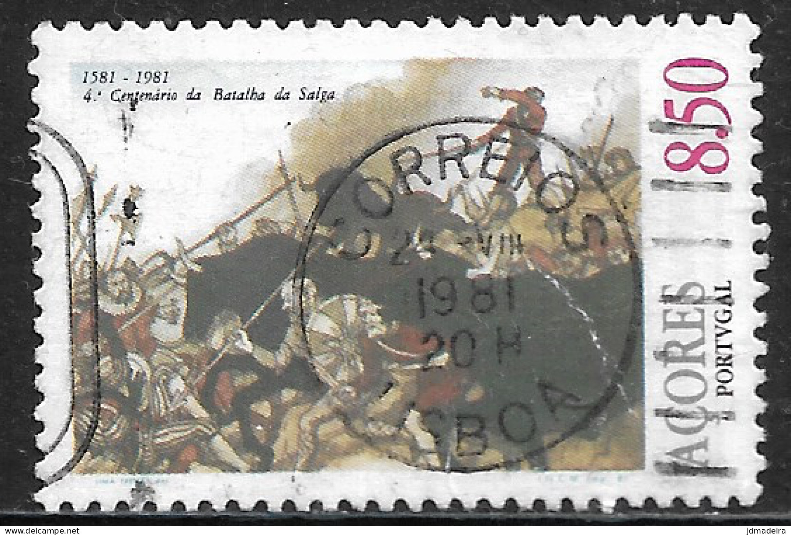 Portugal – 1981 Salga Battle 8.50 Used Stamp - Oblitérés