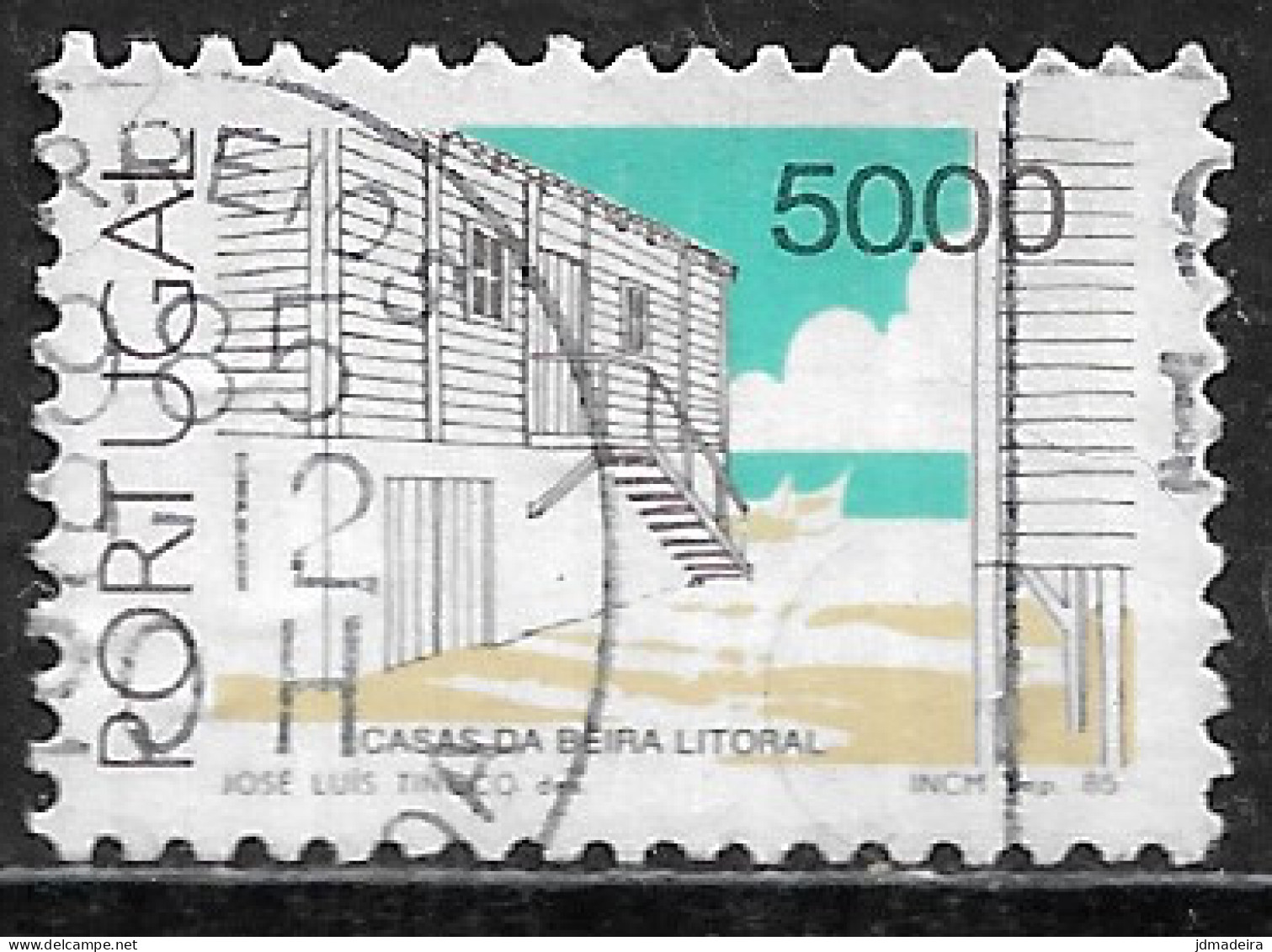 Portugal – 1985 Popular Architecture 50.00 Used Stamp - Gebraucht