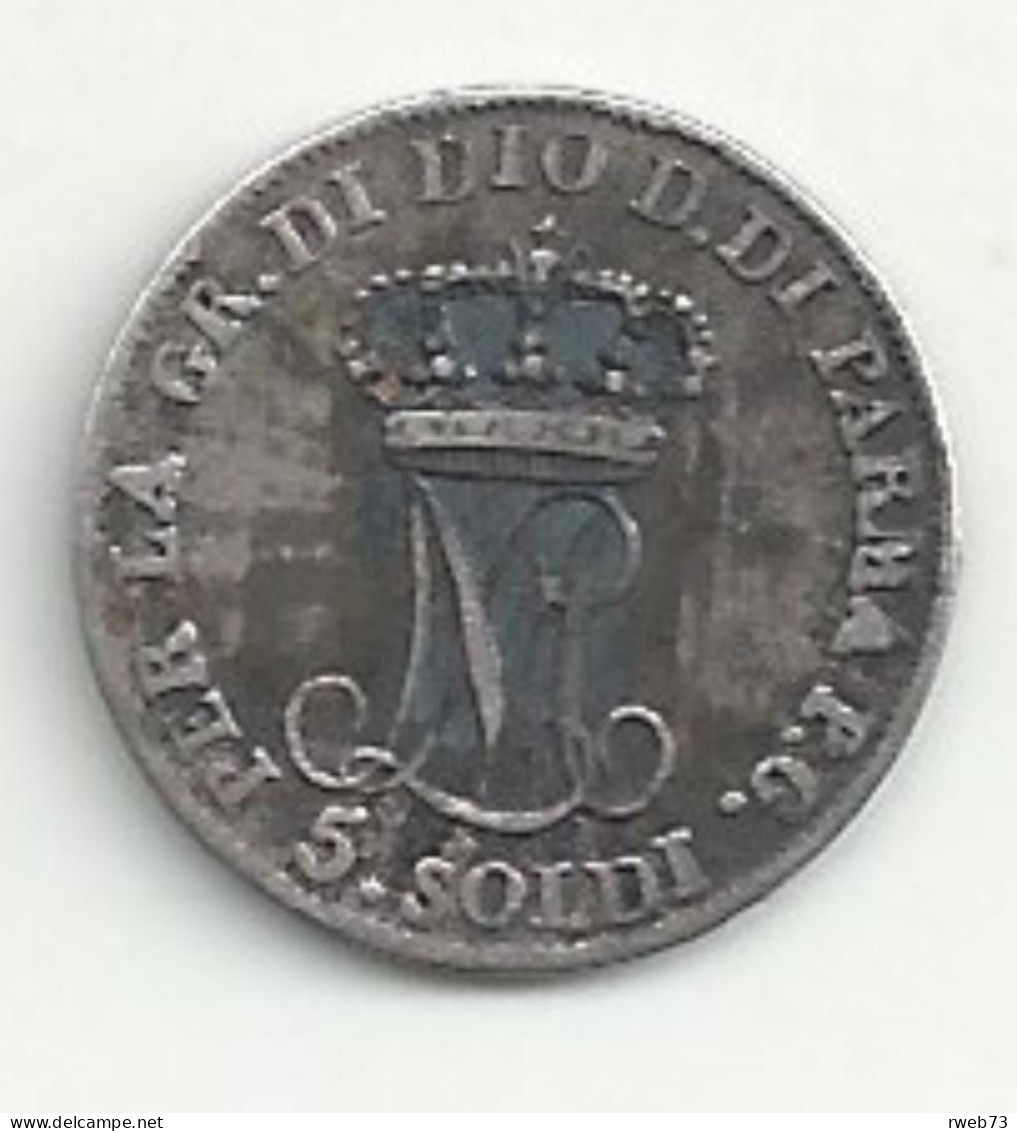 ITALIE - PARME - 5 Soldi - 1815 - B/TB - Parme