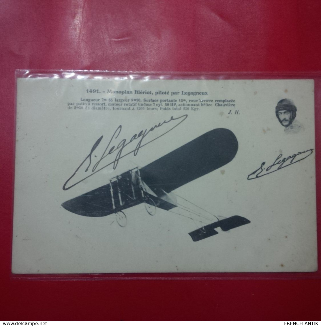 AUTOGRAPHE LEGAGNEUX ORIGINAL MONOPLAN BLERIOT - Flieger