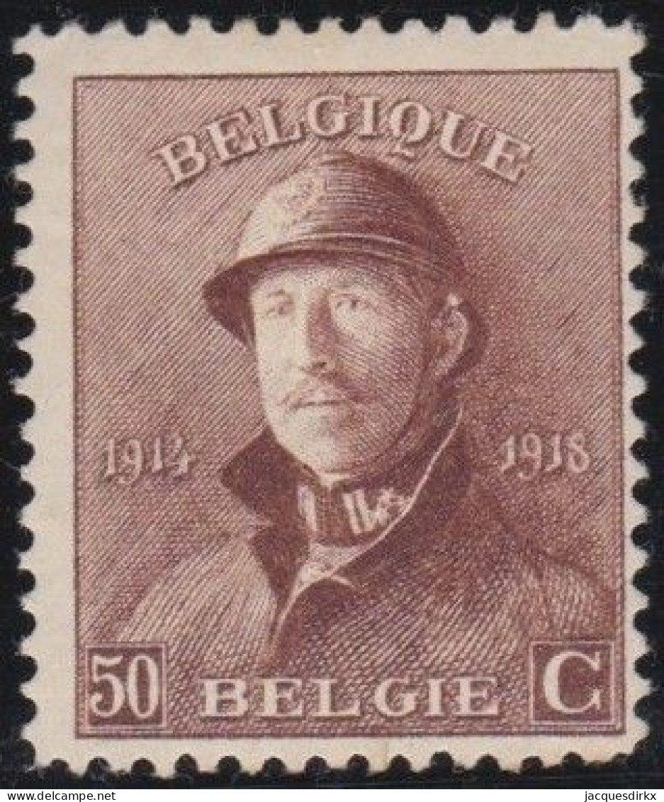 Belgie  .   OBP    .    174  .    *      .   Ongebruikt Met Gom    .   /   .    Neuf Avec Gomme - 1919-1920 Albert Met Helm