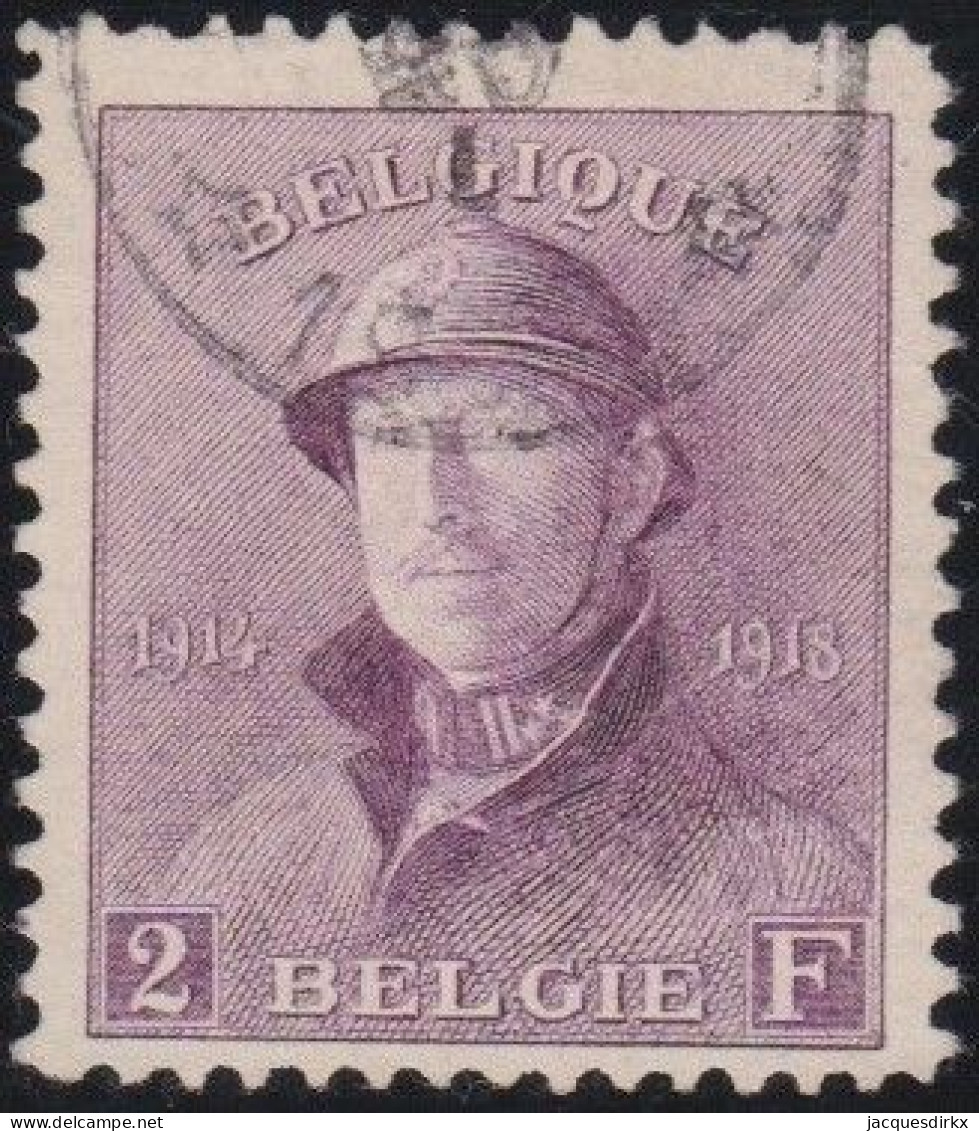 Belgie  .   OBP    .    176  (2 Scans)  .    O      .   Gestempeld   .   /   .    Oblitéré - 1919-1920 Roi Casqué
