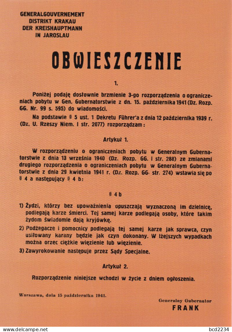 POLAND 2019 POLISH POST OFFICE SPECIAL LIMITED EDITION FOLDER: POLES SAVING JEWS FROM NAZI GERMANY WW2 JUDAICA HISTORY - Lettres & Documents