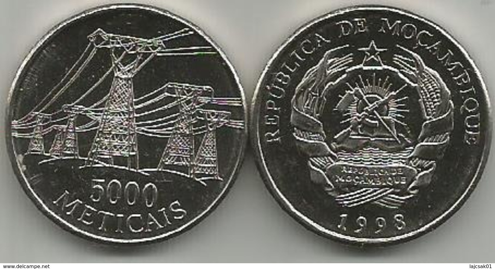 Mozambique 5000 Meticais 1998. High Grade - Mosambik