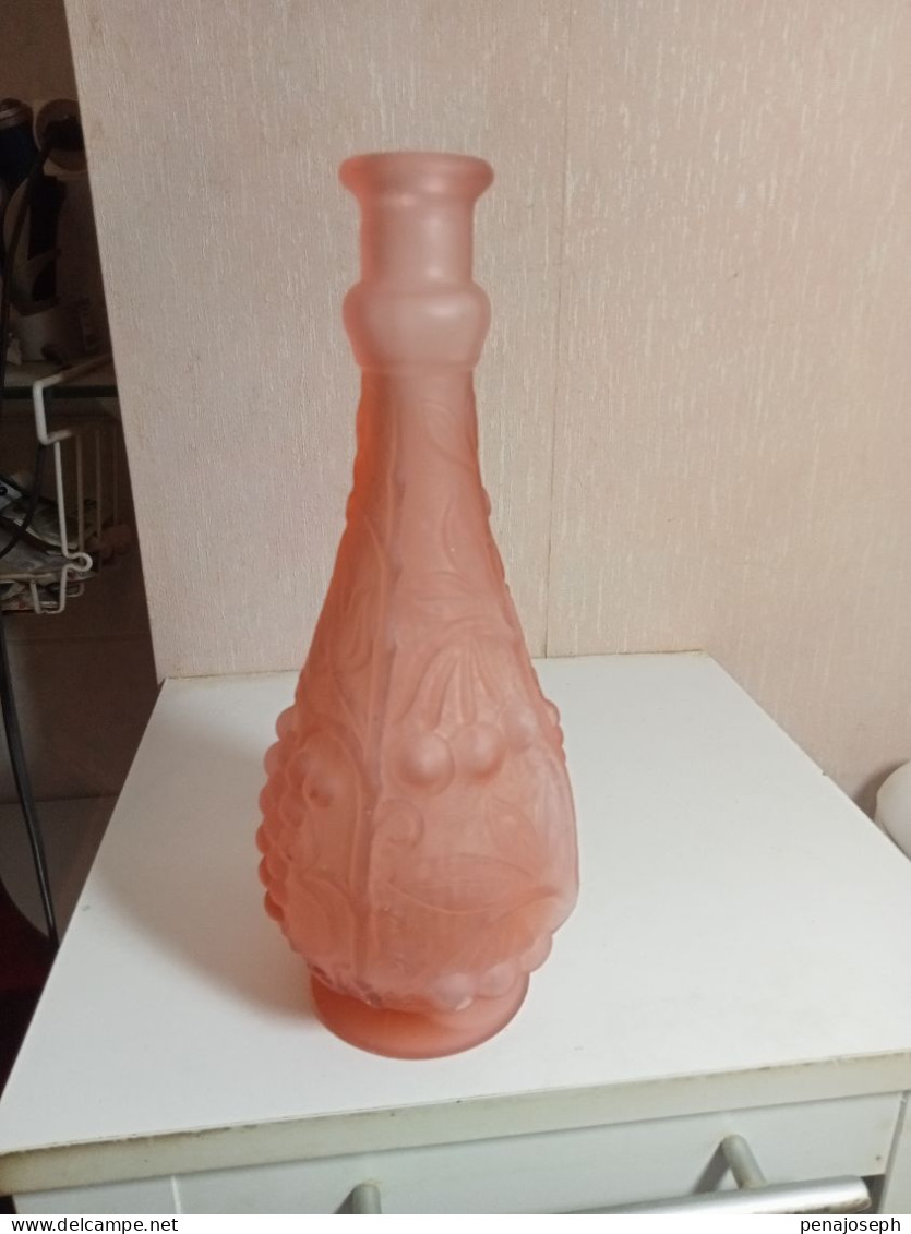 Vase Ancien Glycine Hauteur 27,5 Cm Diamètre 11 Cm - Vazen