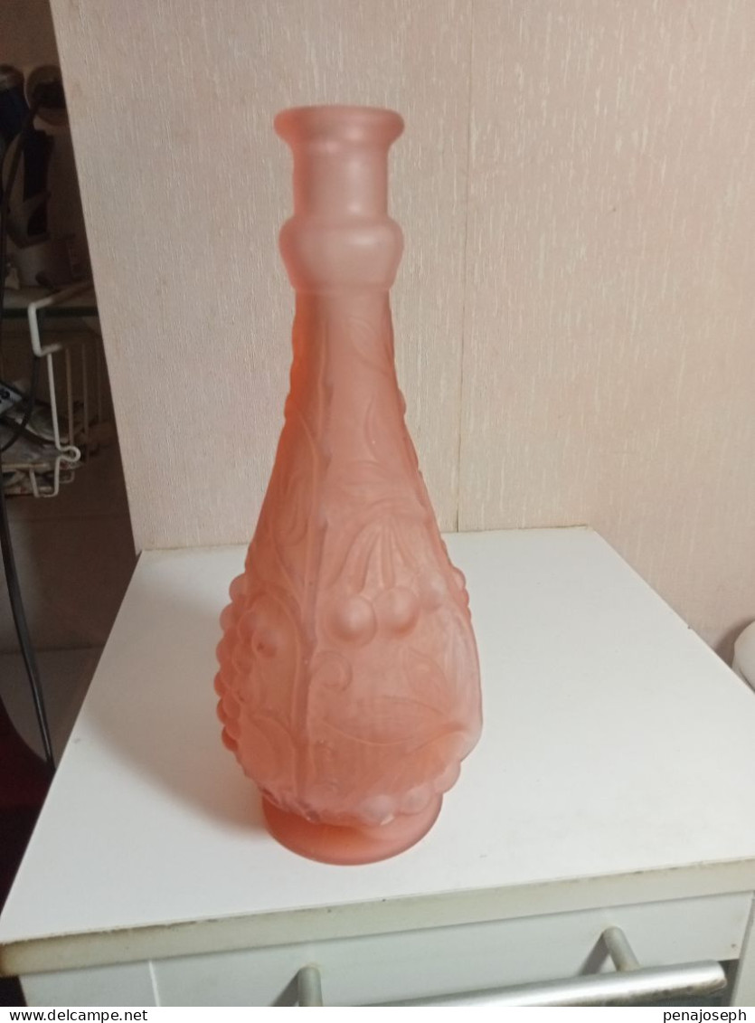 Vase Ancien Glycine Hauteur 27,5 Cm Diamètre 11 Cm - Jarrones
