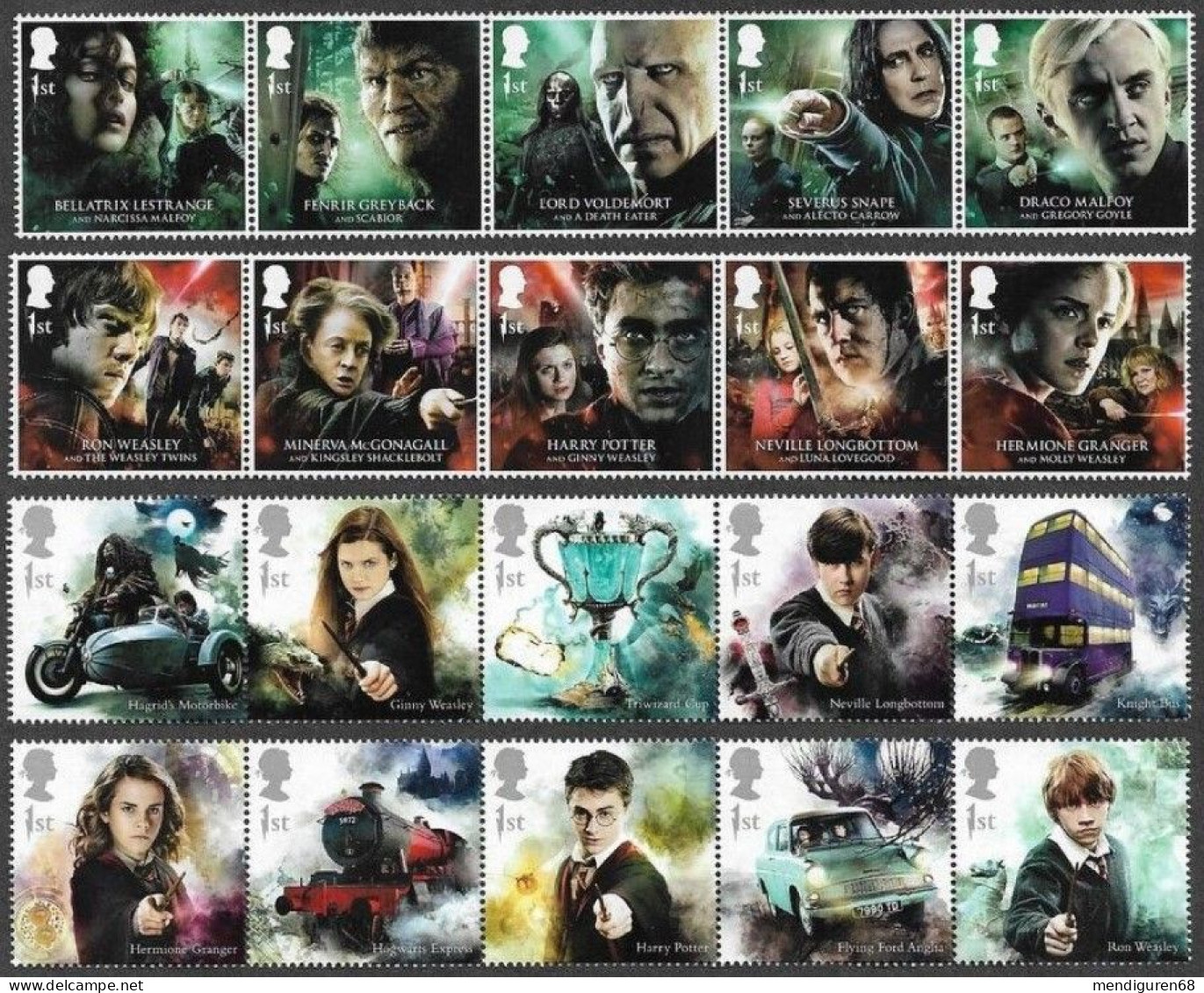 GROSSBRITANNIEN GRANDE BRETAGNE GB 2018-23 HARRY POTTER 20V SG 4141-50+4891-900 MI 4270-79+10V YT 4690-9+10V SC 3780-9+1 - Unused Stamps