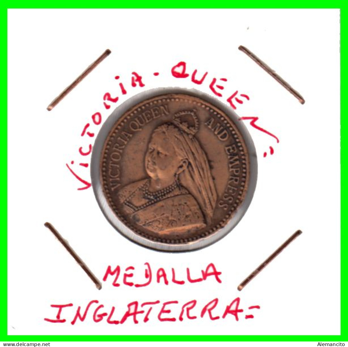 GRAN BRETAÑA FICHA-MEDALLA AÑO 1819-1901 REINA VICTORIA QUEEN - Sonstige & Ohne Zuordnung