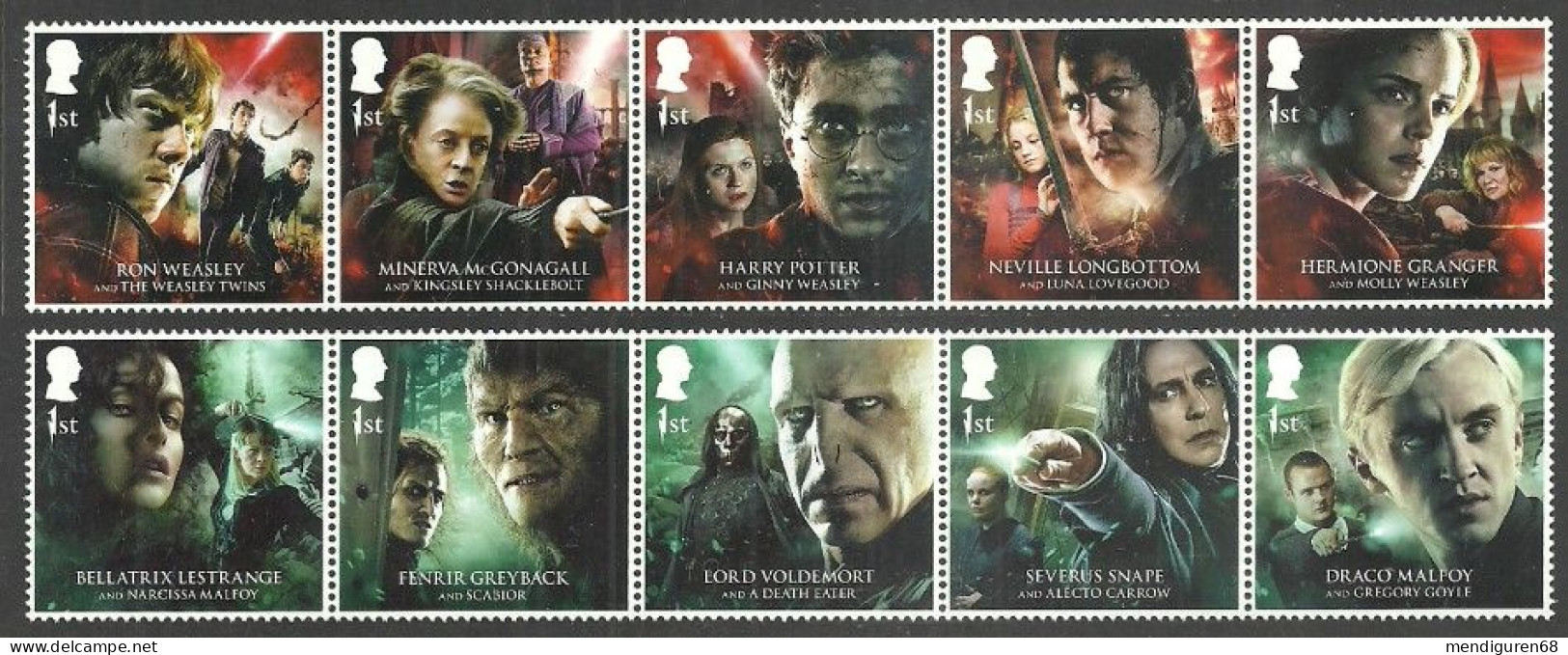 GROSSBRITANNIEN GRANDE BRETAGNE GB 2023 HARRY POTTER SET 10V MNH SG 5083-92 MI 5311-20 YT 5702-11 SN 4431-40 - Neufs