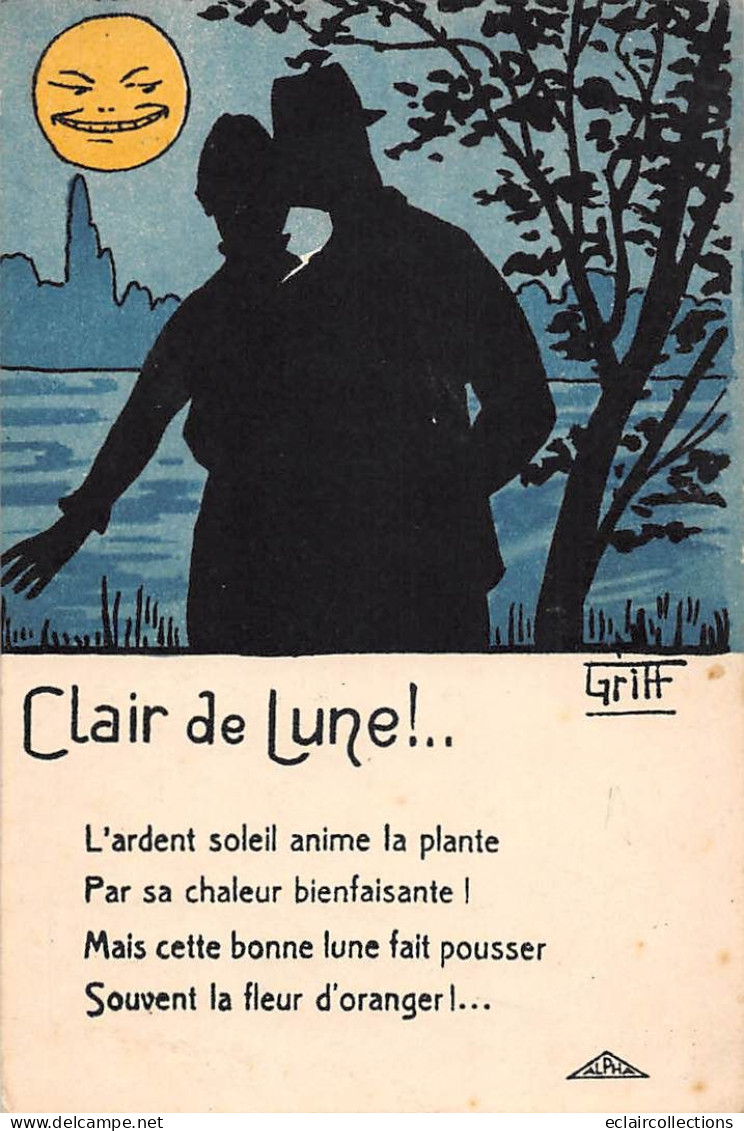 Illustrateur  .Griff.     Militaire. Camembert.Clair De Lune    2 Cartes    .   (voir Scan) - Griff