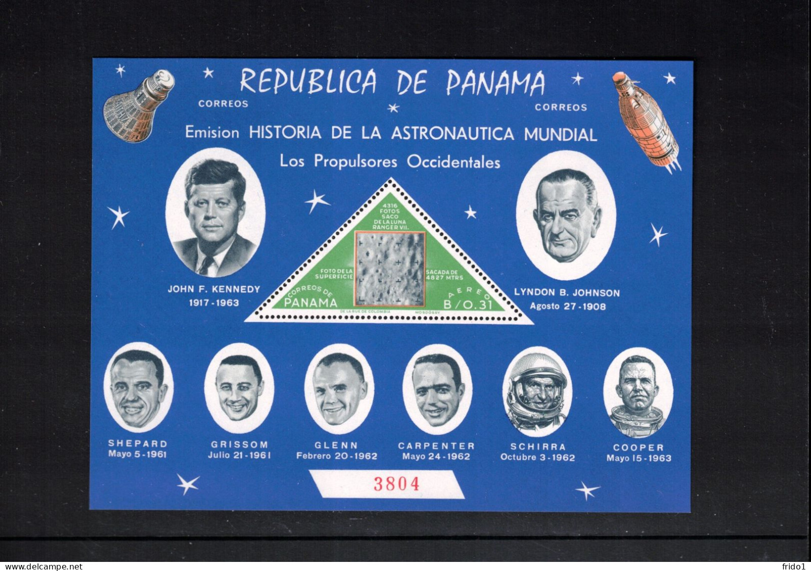 Panama 1968 Space / Weltraum American Astronauts + American Presidents Perforated Block Postfrisch / MNH - Amérique Du Nord