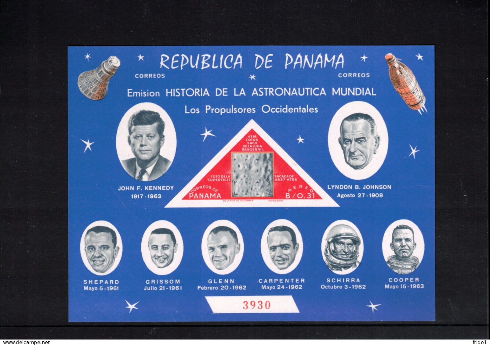 Panama 1968 Space / Weltraum American Astronauts + American Presidents Imperforated Block Postfrisch / MNH - América Del Norte