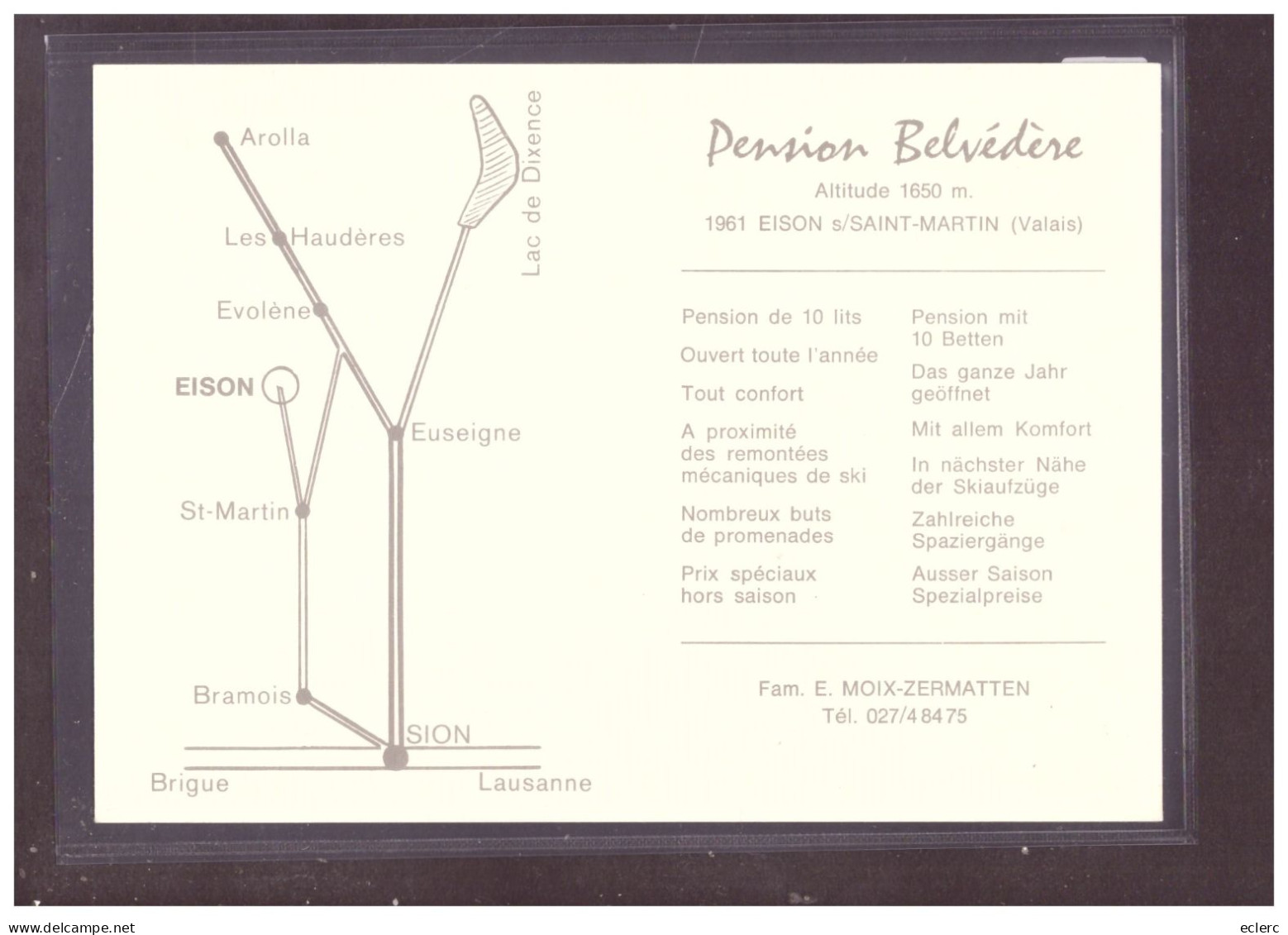 FORMAT 10x15cm - EISON ST MARTIN - PENSION BELVEDERE - TB - Saint-Martin