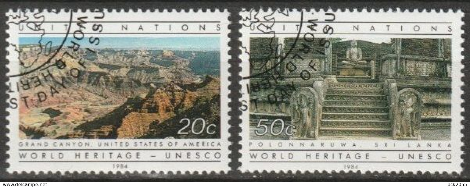 UNO New York 1984 MiNr.444 - 445 O Gestempelt UNESCO Welterbe ( 5384)Versand 1,00€-1,20€ - Used Stamps