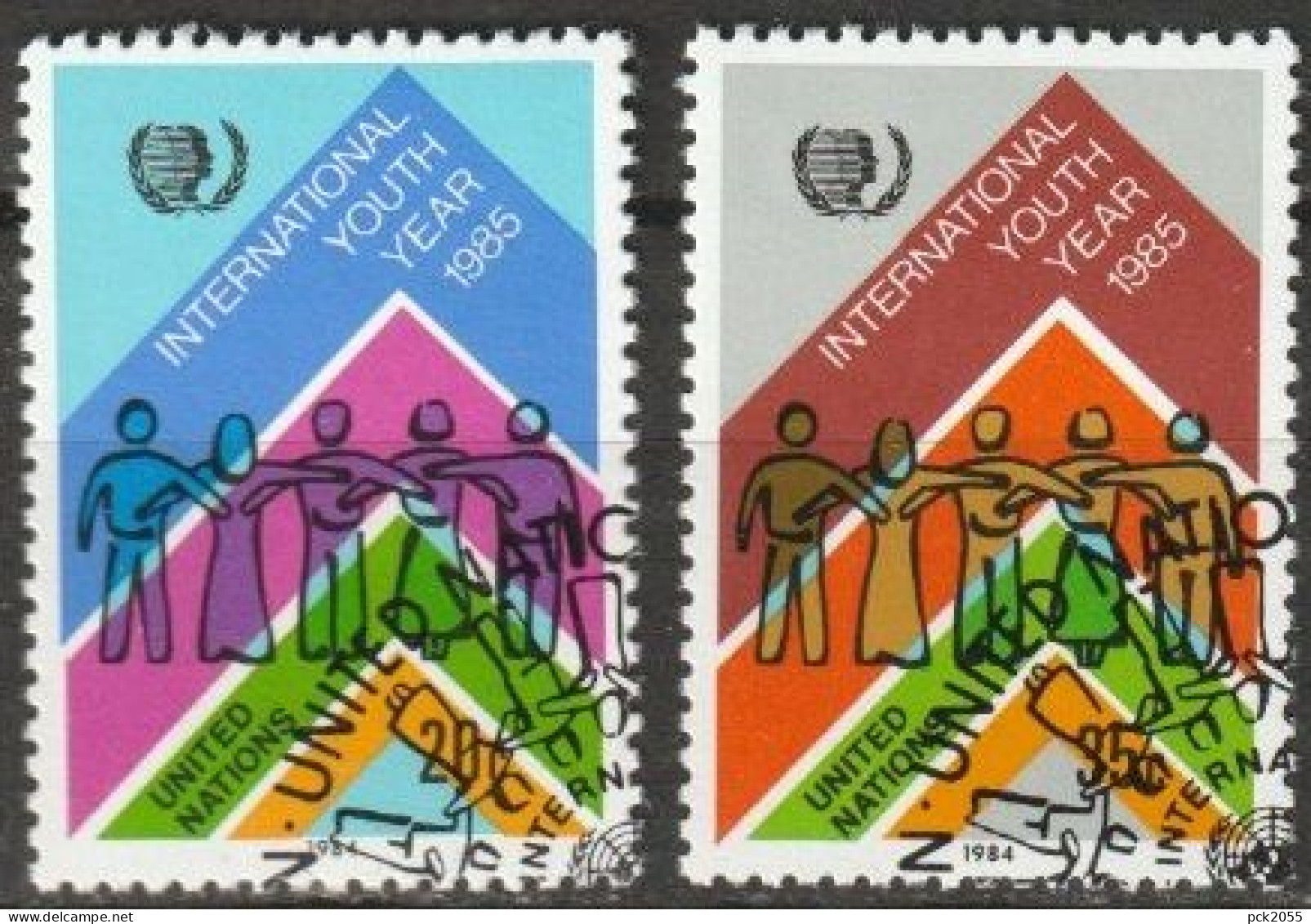 UNO New York 1984 MiNr.464 - 465 O Gestempelt Internationales Jahr Der Jugend ( 5390)Versand 1,00€-1,20€ - Oblitérés