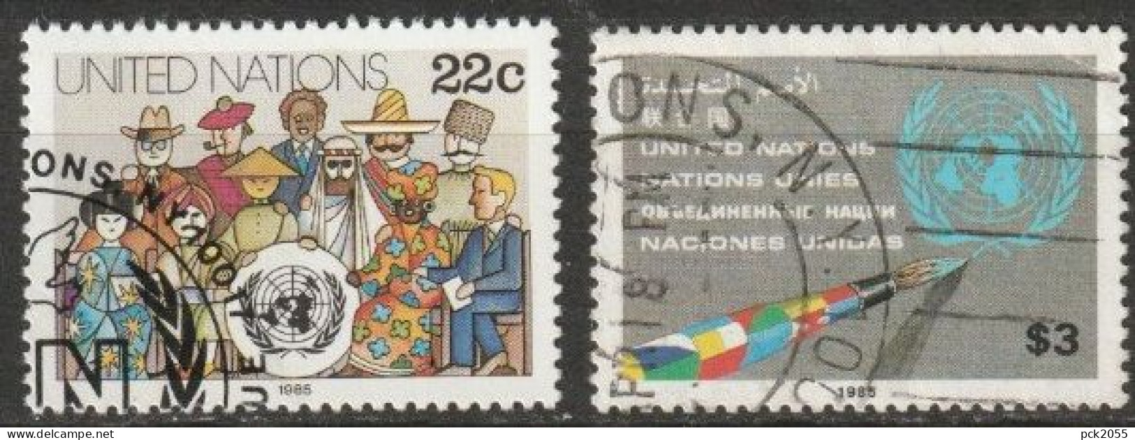 UNO New York 1985 MiNr.468 - 469 O Gestempelt Freimarken ( 5401)Versand 1,00€-1,20€ - Oblitérés