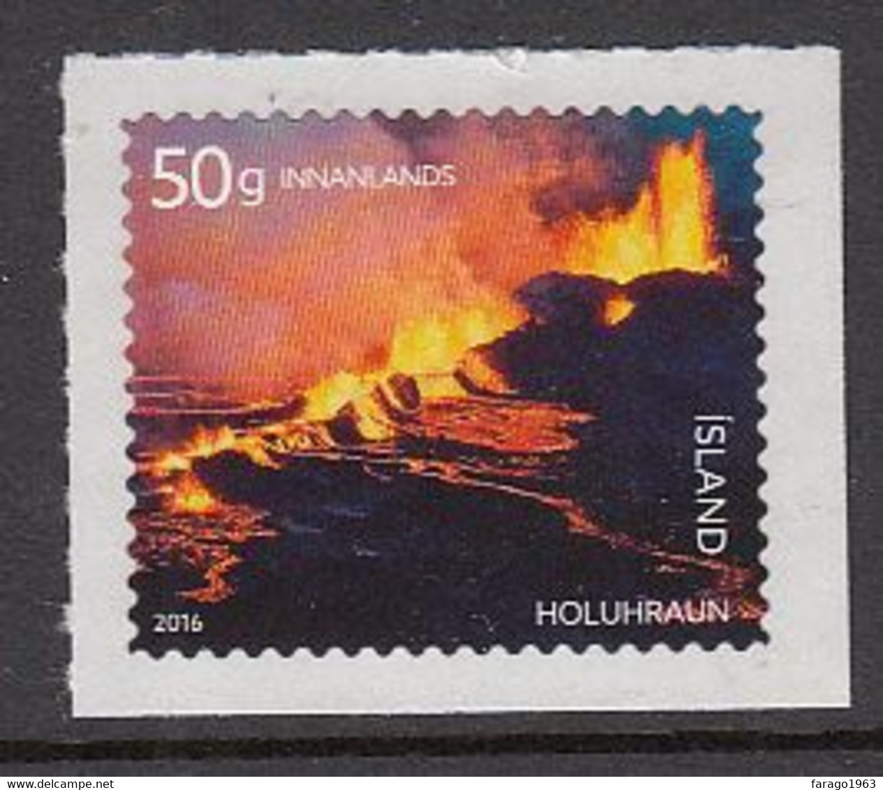 2016 Iceland Volcano Eruption Geology  Complete Set Of 1 MNH - Neufs