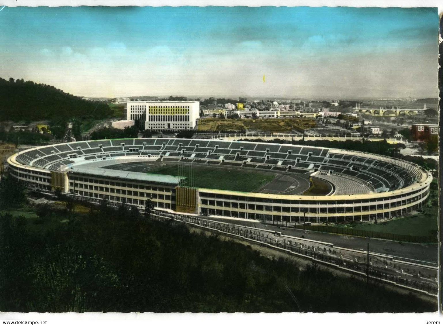 LAZIO ROMA CITTÀ STADIO DEI CENTOMILA Formato Grande Viaggiata 1958 Condizioni Buone - Stadiums & Sporting Infrastructures