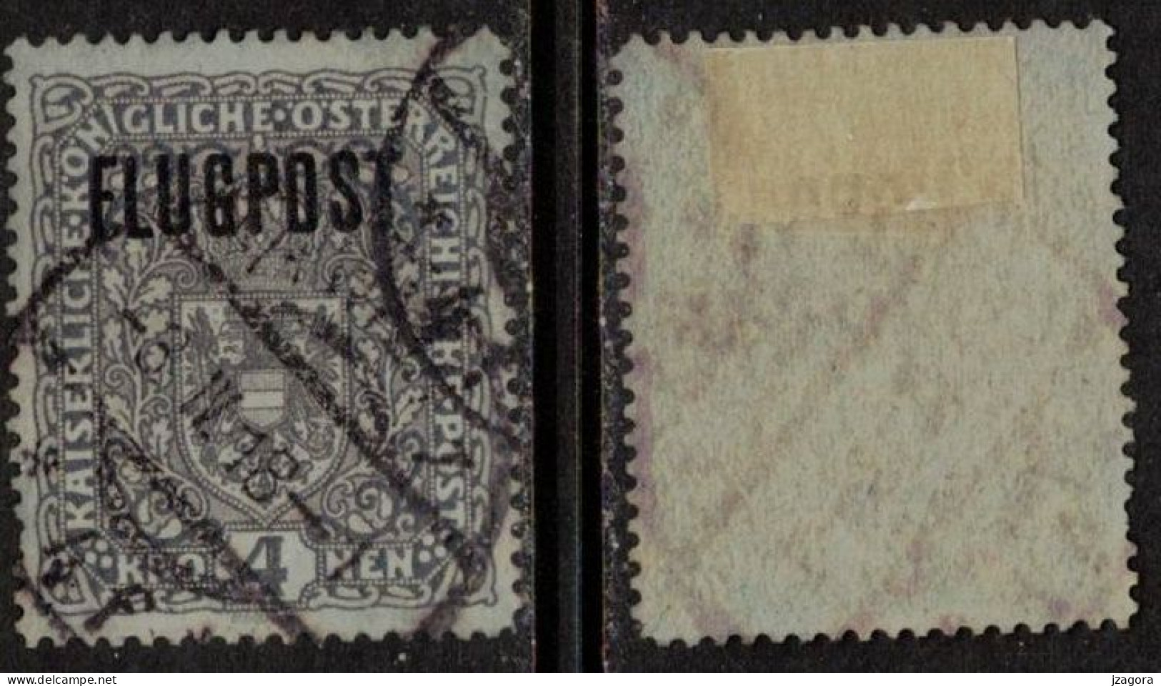 AUSTRIA ÖSTERREICH AUTRICHE 1918 Mi 227 SC C3 OVERPRINT AUFDRUCK SURCHARGE FLUGPOST Air Mail Correo Aéreo Poste Aérienne - Used Stamps