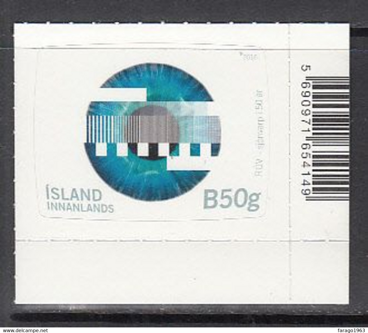 2016 Iceland Television Complete Set Of 1 MNH - Nuevos
