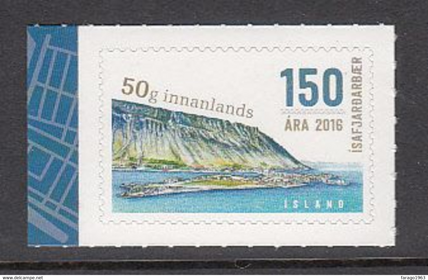 2016 Iceland Isofjordhur  Complete Set Of 1 MNH - Ungebraucht