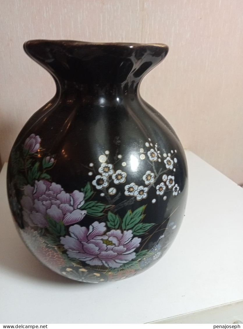 Vase Boule Ancien Hauteur 18 Cm Diamètre 15 Cm - Vases