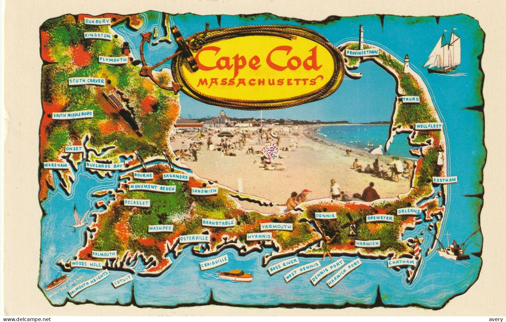 Map Of Quaint Cape Cod, Massachusetts - Cape Cod