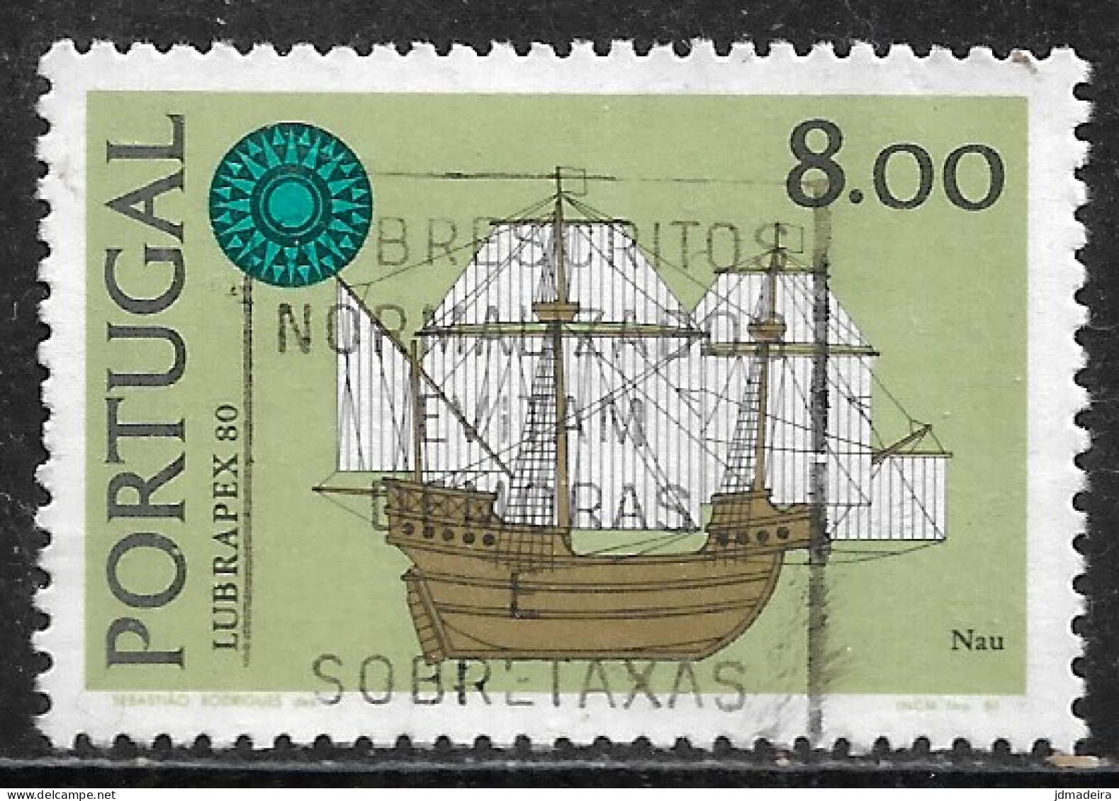 Portugal – 1980 Lubrapex 8.00 Used Stamp - Usado