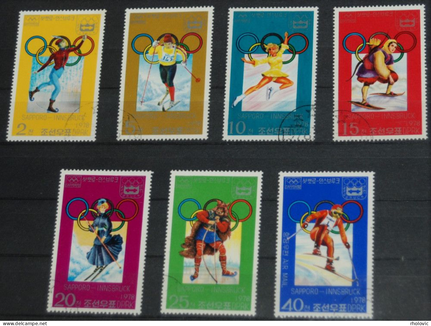 KOREA 1978, Olympic Games - Sapporo And Innsbruck, Sport, Mi #1683-9, Used - Winter 1976: Innsbruck