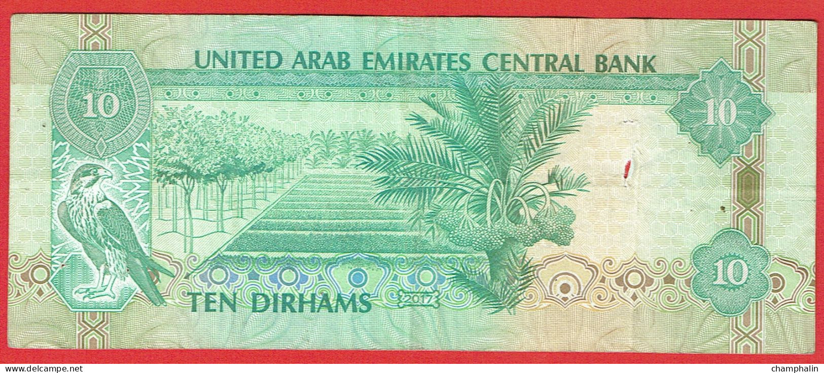 Emirats Arabes Unis - Billet De 10 Dirhams - 2017 - P27e - Ver. Arab. Emirate