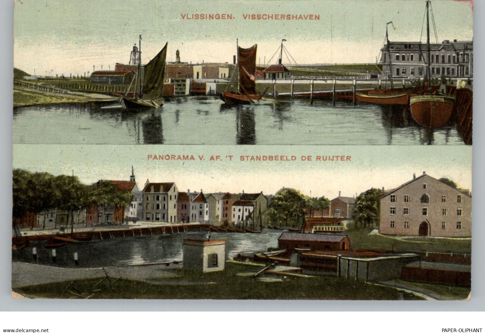 ZEELAND - VLISSINGEN, Vissershaven / Standbeld De Ruyter - Vlissingen