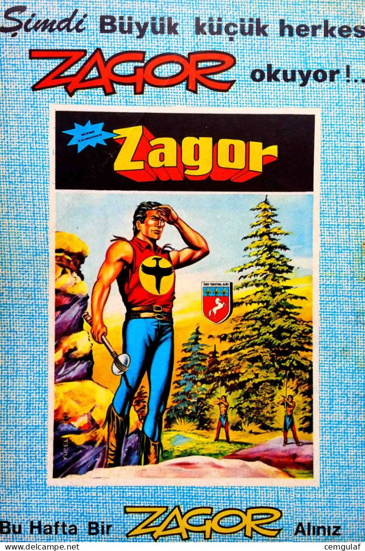 ZAGOR, FACICLE COVER PREPARED BY TURKISH Illustrators YÜCEL - TAY PUBLICATIONS 1970 - Zagor Zenith