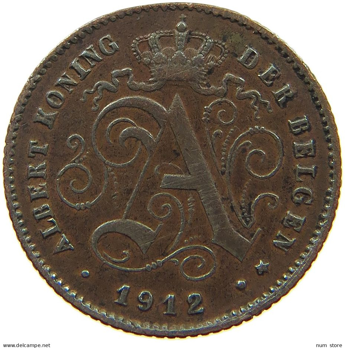 BELGIUM 1 CENTIME 1912 #a094 0101 - 1 Centime